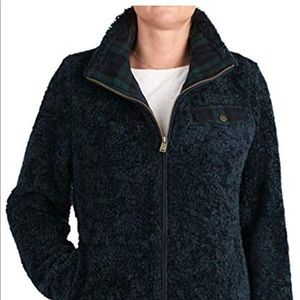 Blue flannel Sherpa teddy jacket - M
